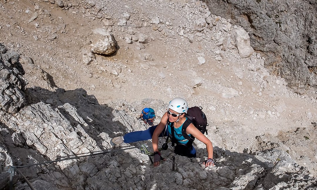 Via ferrata Oskar Schuster- Sassolungo - Sassopiatto - DOLOMITY NA FERRATACH - PRZEWODNIK