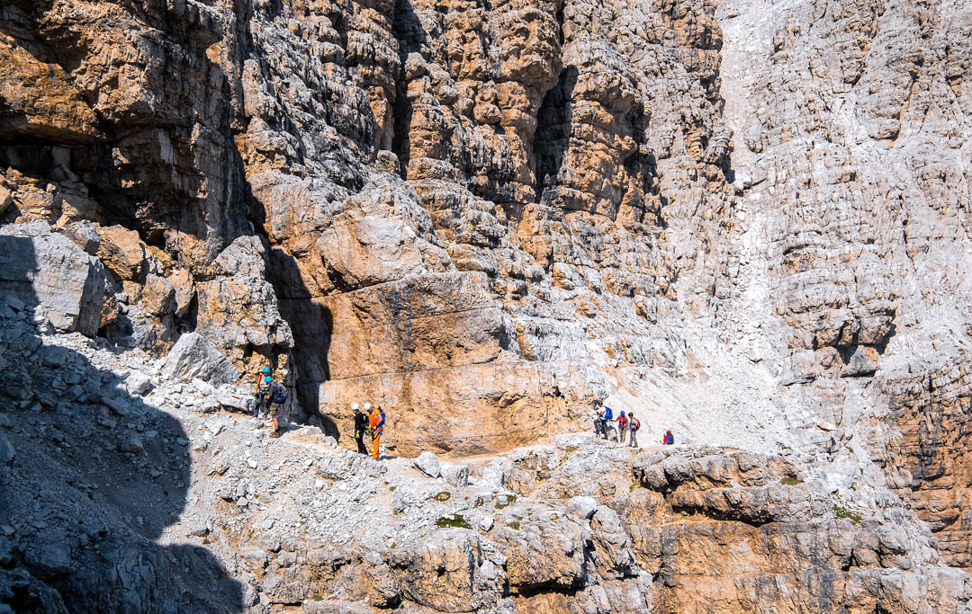 DOLOMITY NA FERRATACH - PRZEWODNIK - GRUPPO DI BRENTA - Ferrata delle Bocchette Benini