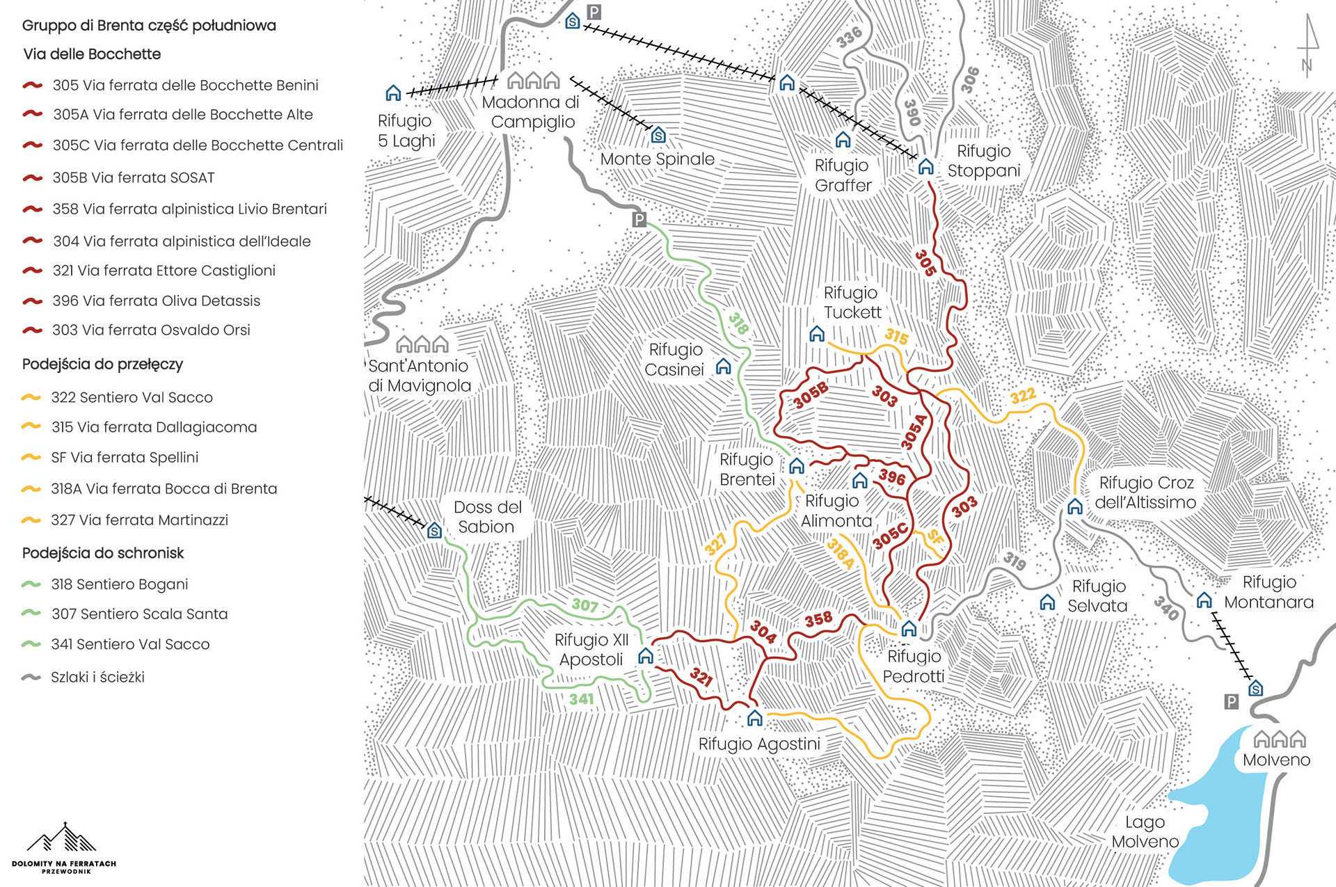 Brenta południowa i centralna - mapa