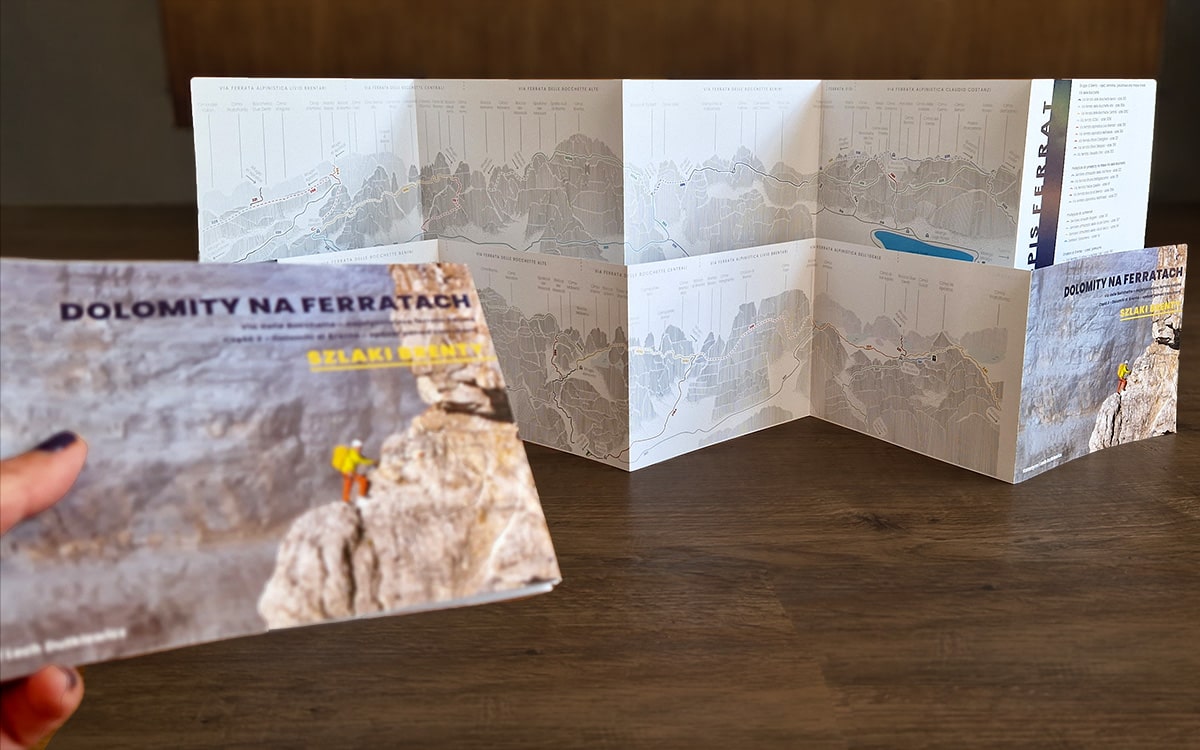 Dolomity na ferratach &ndash; MAPKA SZLAKI BRENTY