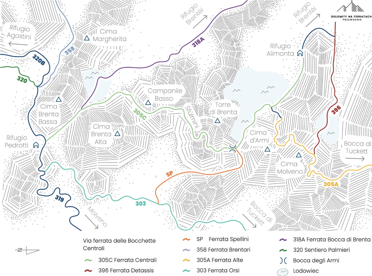 Bocchette_Centrali-mapa