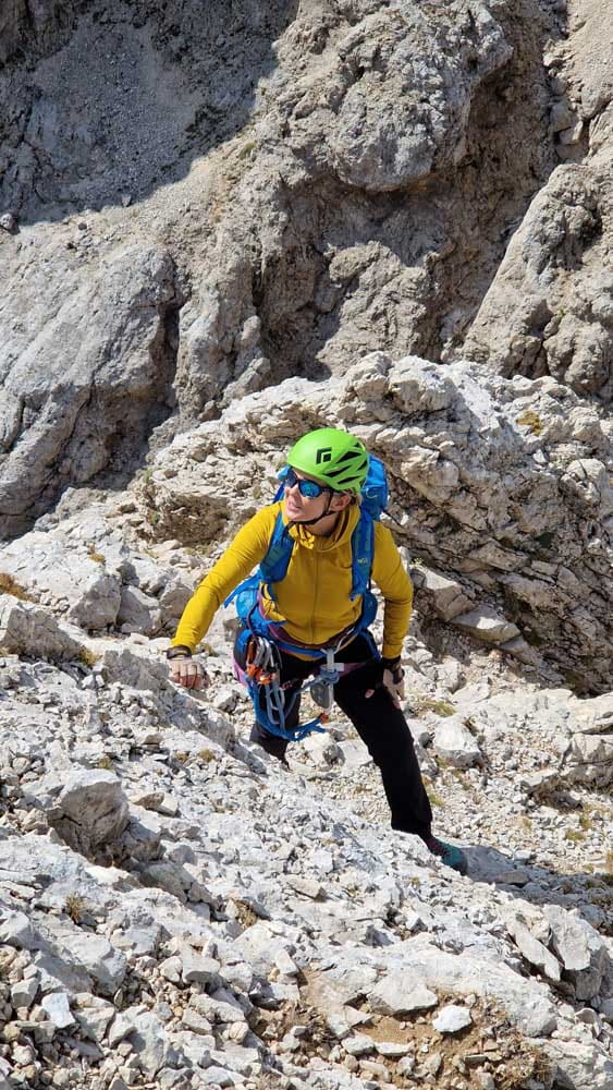 W słoneczny dzień na via ferracie