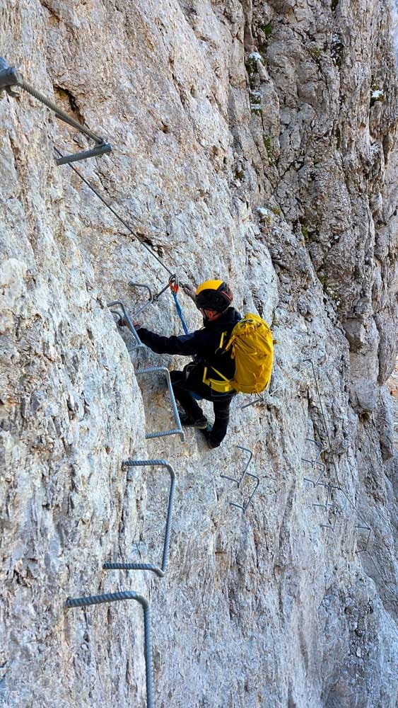 Autor przewodnika na via ferracie