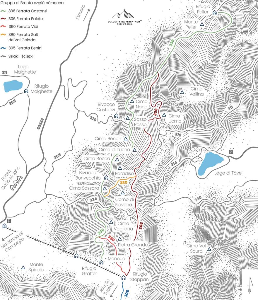 mapka regionu Brenta-polnoc