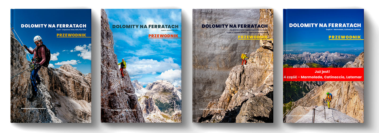 DolomityNaFerratach - 4 części przewodnika okładki