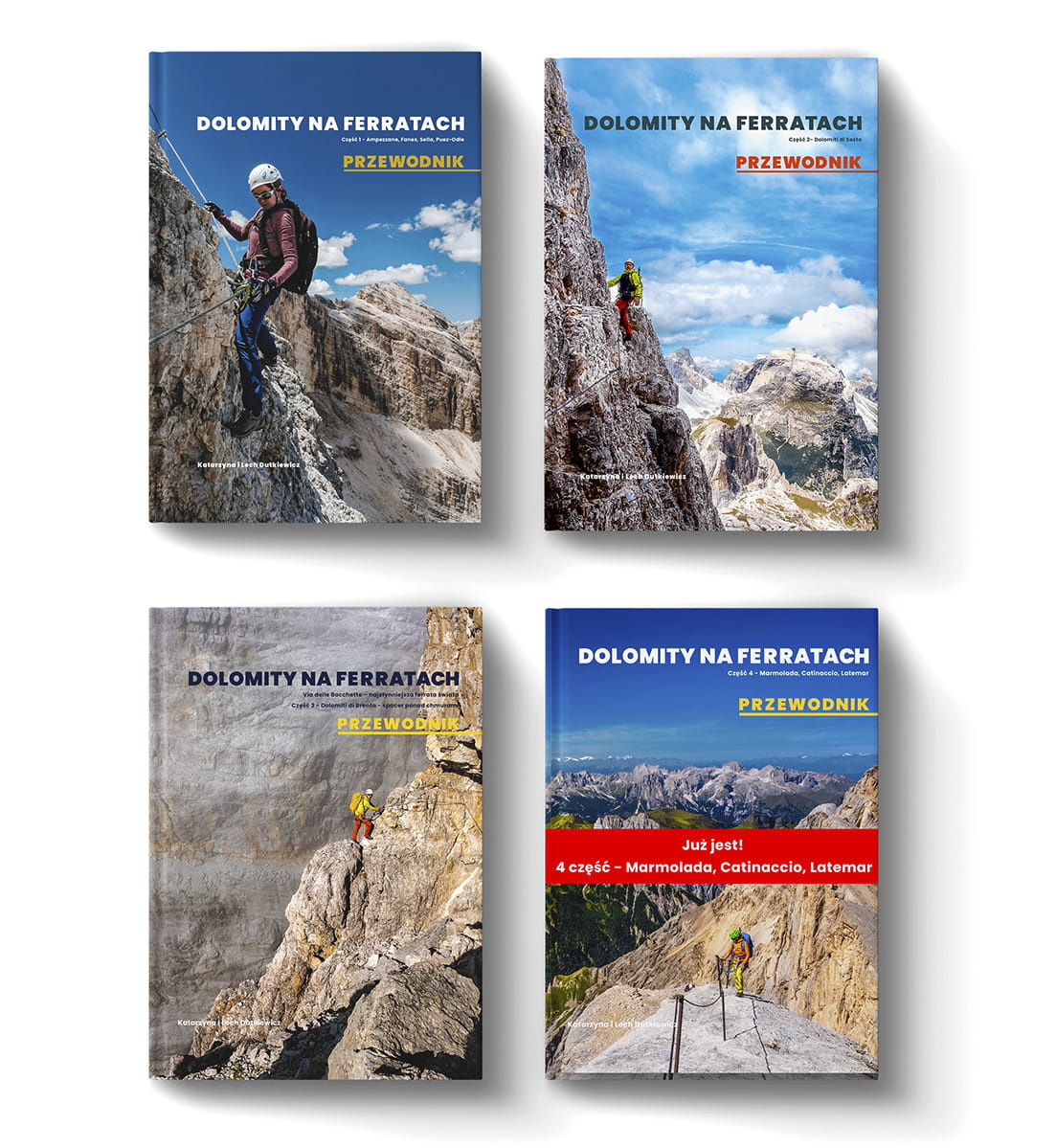 DolomityNaFerratach - 4 części przewodnika okładki